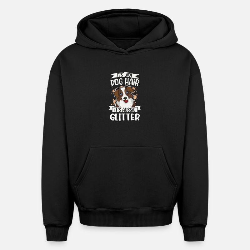 Australian Shepherd - Sweat à capuche unisexe oversize épais SPREAD - noir