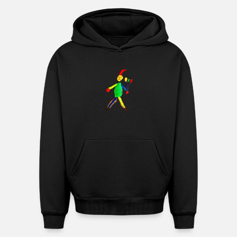 Jumping jack - Sweat à capuche unisexe oversize épais SPREAD - noir