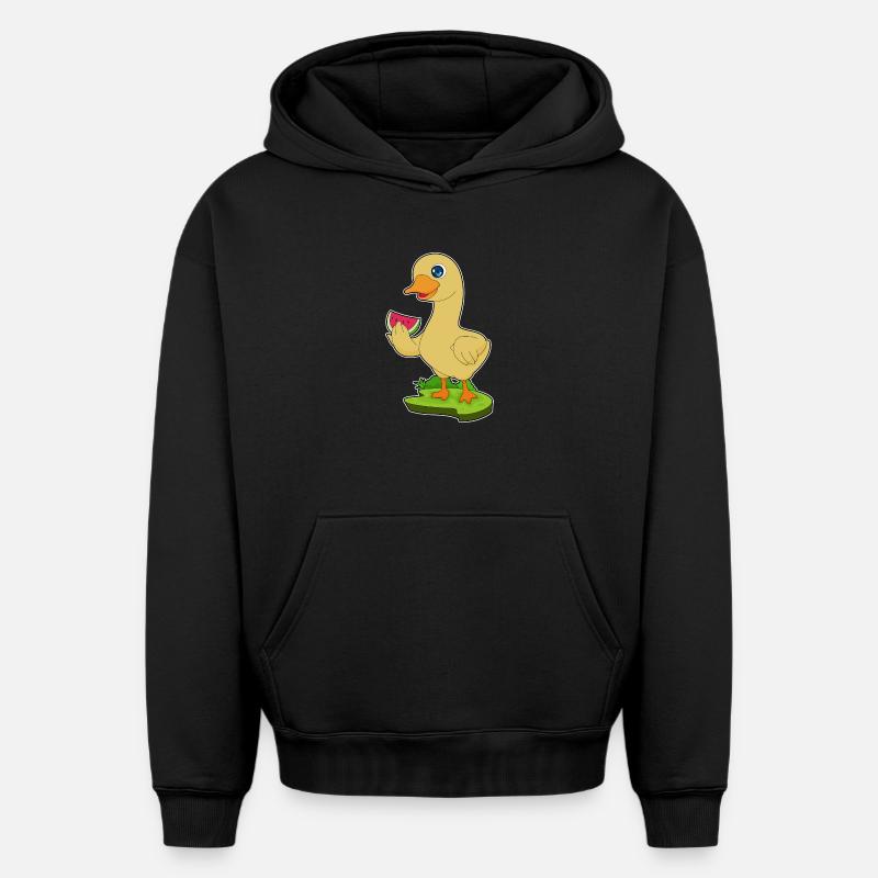 Canard Pastèque - Sweat à capuche unisexe oversize épais SPREAD - noir