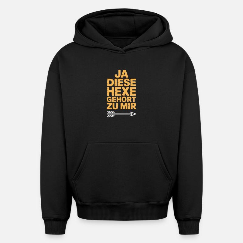 Cette sorcière m’appartient Halloween - Sweat à capuche unisexe oversize épais SPREAD - noir