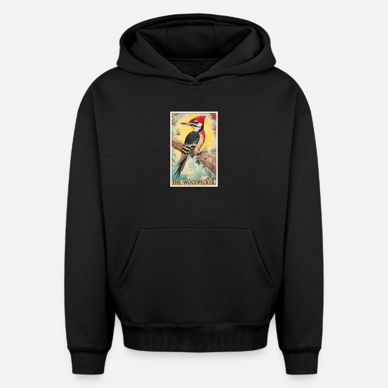 Pic Pic - Sweat à capuche unisexe oversize épais SPREAD - noir