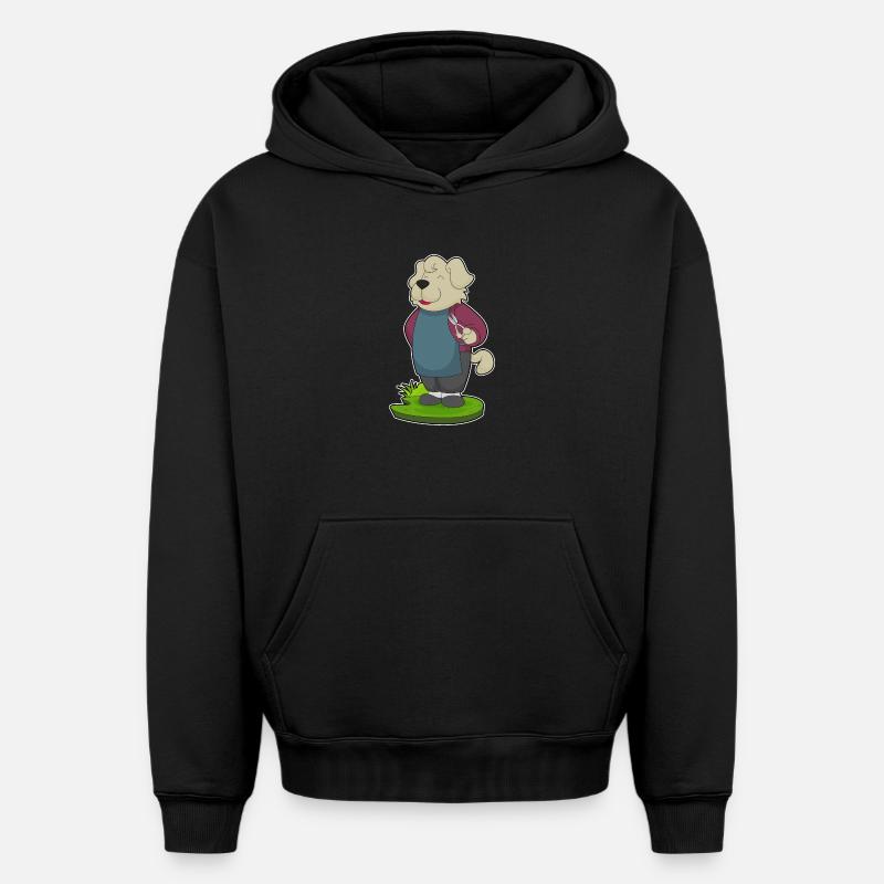 Coiffeur pour chien Ciseaux - Sweat à capuche unisexe oversize épais SPREAD - noir