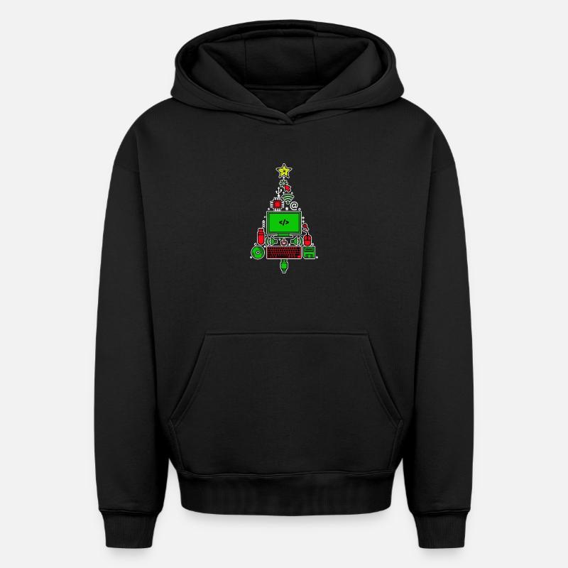 Code Debug Skripting Developer Computerfreak - Oversized Heavyweight Unisex Hoodie - Schwarz