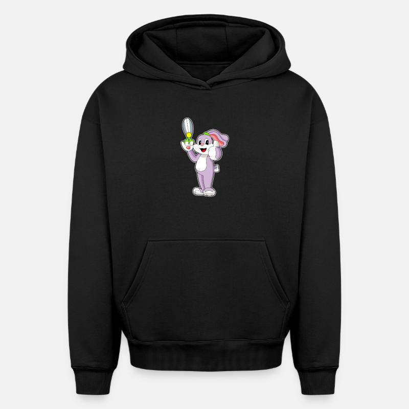 Ciseaux de coiffeur lapin - Sweat à capuche unisexe oversize épais SPREAD - noir