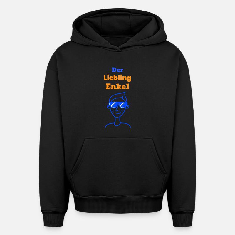 Le petit-fils chéri - Sweat à capuche unisexe oversize épais SPREAD - noir