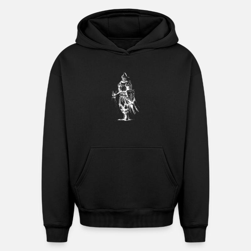 Armure de Chevalier Squelette - Sweat à capuche unisexe oversize épais SPREAD - noir
