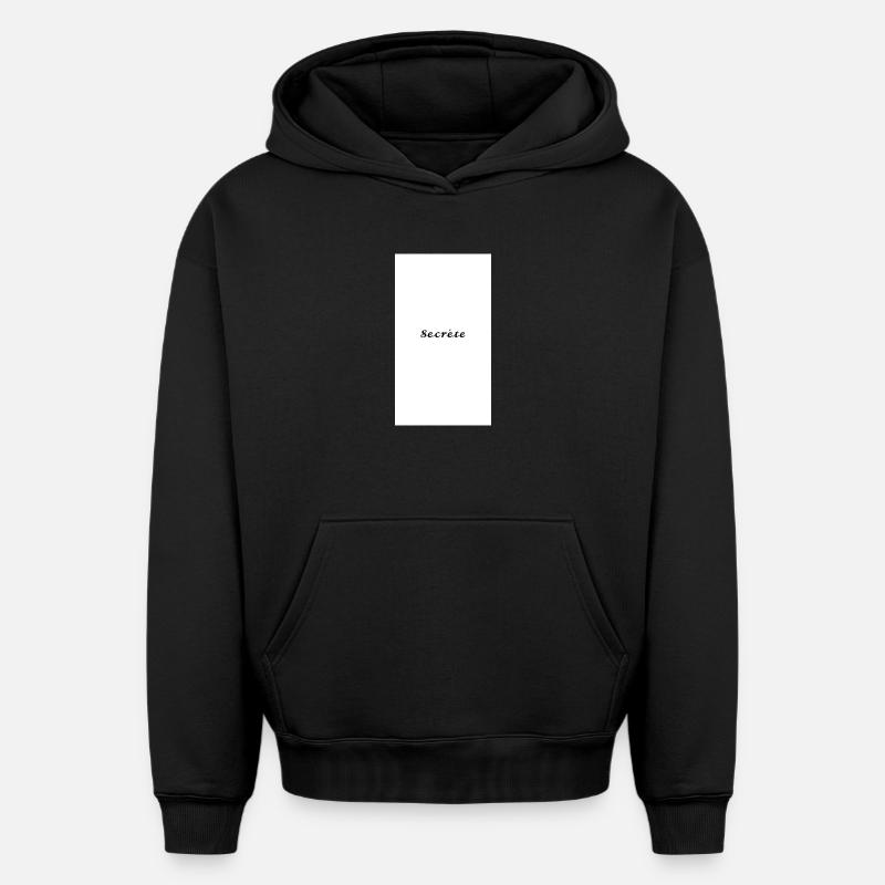 Secrète - Sweat à capuche unisexe oversize épais SPREAD - noir