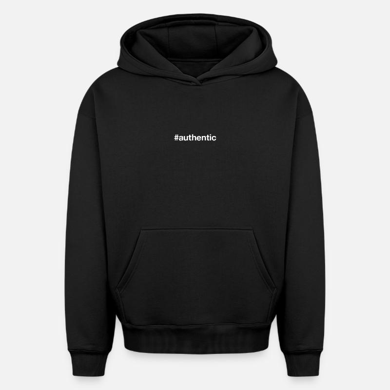 AUTHENTIQUE authentique réel - Sweat à capuche unisexe oversize épais SPREAD - noir