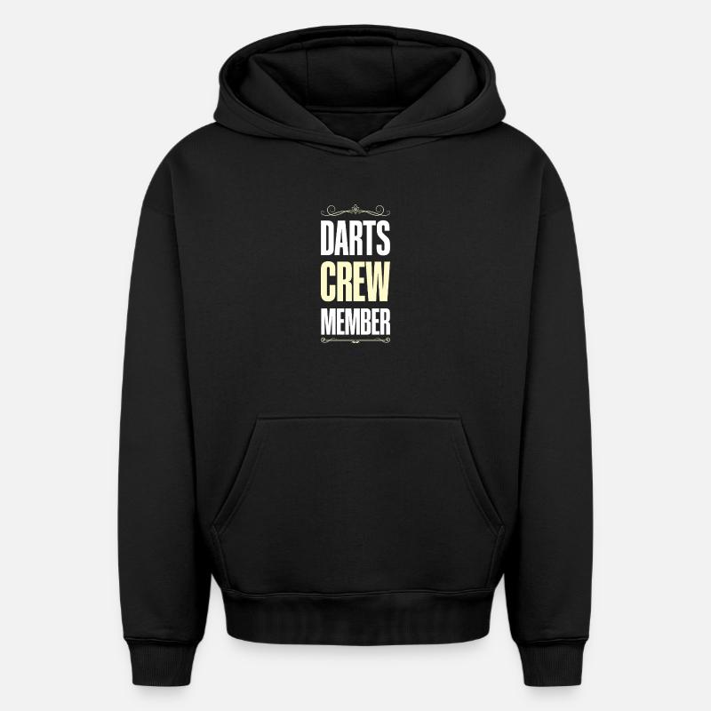 Équipe de fléchettes - Sweat à capuche unisexe oversize épais SPREAD - noir