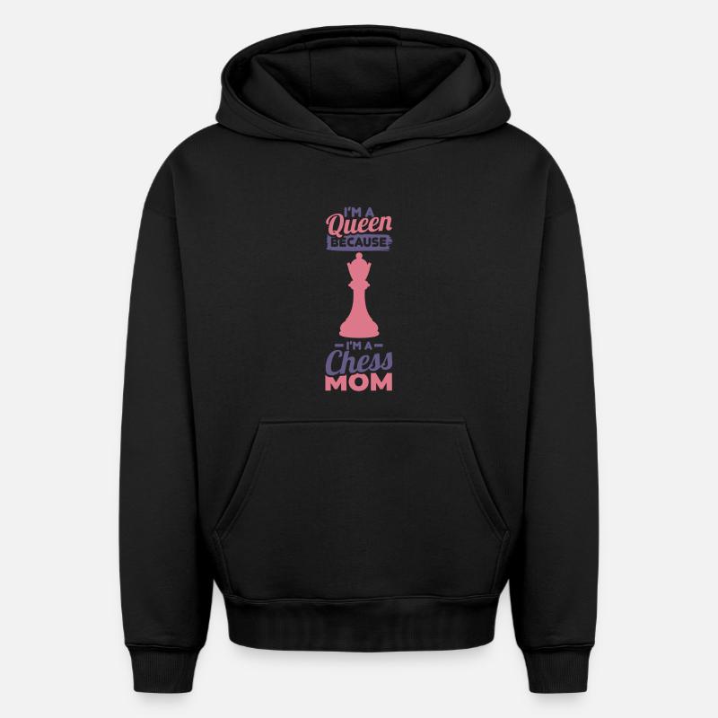Mère d’échecs - Sweat à capuche unisexe oversize épais SPREAD - noir