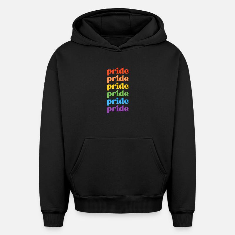 Orgueil - Sweat à capuche unisexe oversize épais SPREAD - noir
