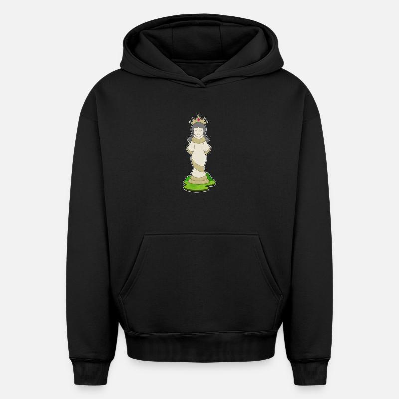 Pièce d’échecs Queen Chess - Sweat à capuche unisexe oversize épais SPREAD - noir