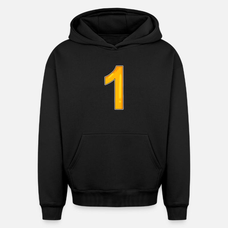 1 - Sweat à capuche unisexe oversize épais SPREAD - noir