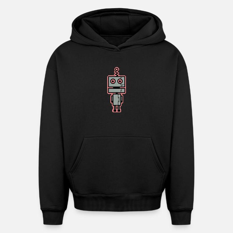 BETA - Sweat à capuche unisexe oversize épais SPREAD - noir