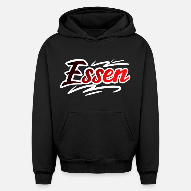 manger - Sweat à capuche unisexe oversize épais SPREAD - noir