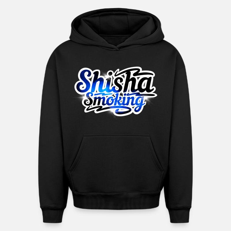 Fumer la chicha - Sweat à capuche unisexe oversize épais SPREAD - noir