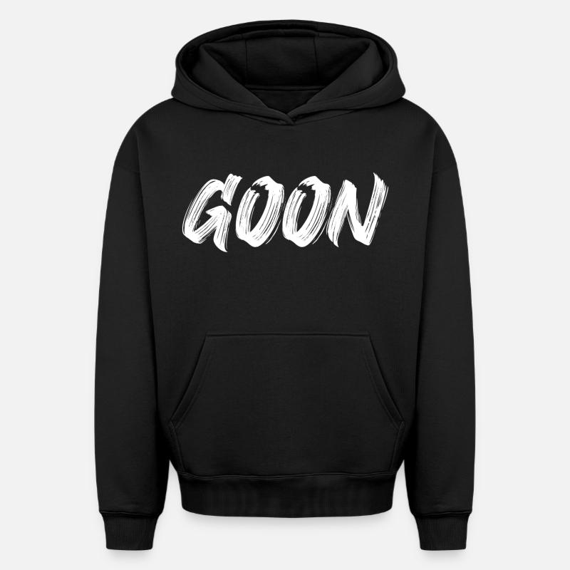 Goon - Sweat à capuche unisexe oversize épais SPREAD - noir