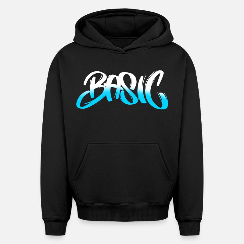 BASIC Graffiti Gradient - Oversized Heavyweight Unisex Hoodie - Schwarz