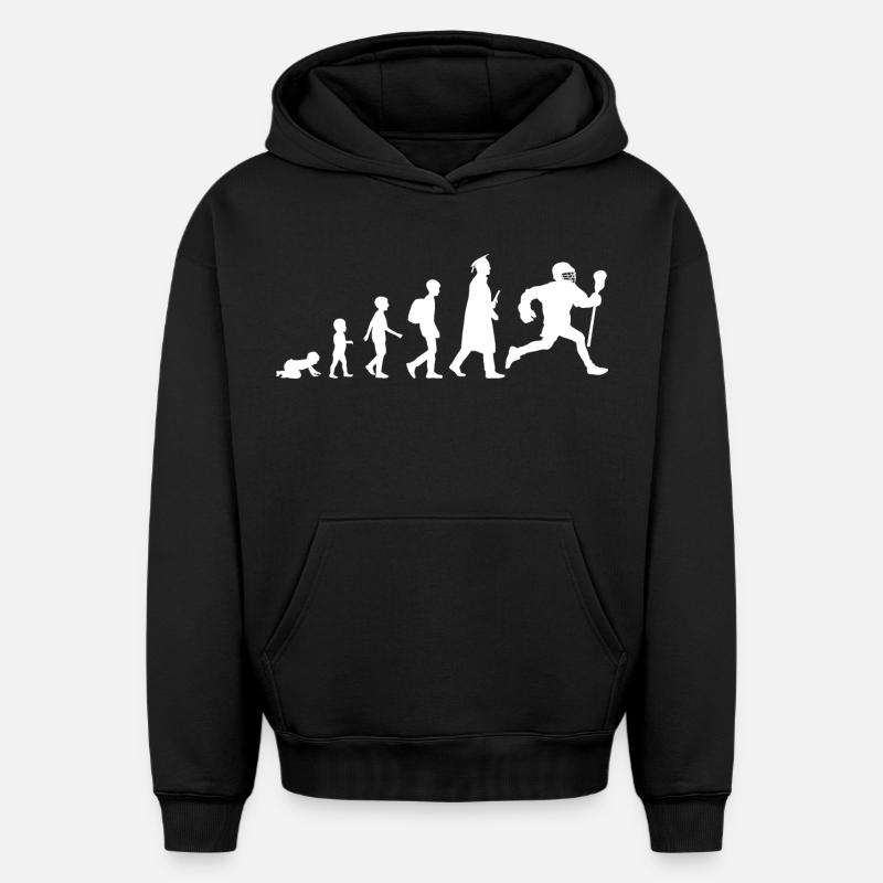 Évolution de la crosse - Sweat à capuche unisexe oversize épais SPREAD - noir