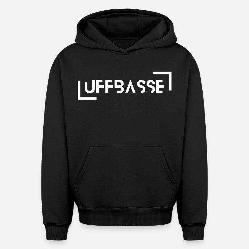 Barawer - Sweat à capuche unisexe oversize épais SPREAD - noir