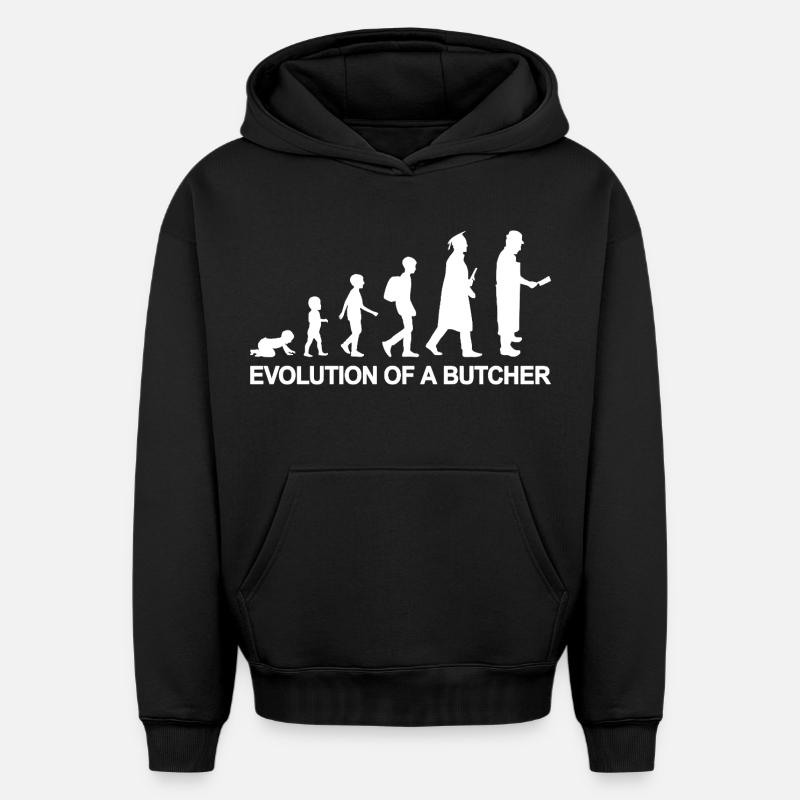 Metzger Evolution - Oversized Heavyweight Unisex Hoodie - Schwarz