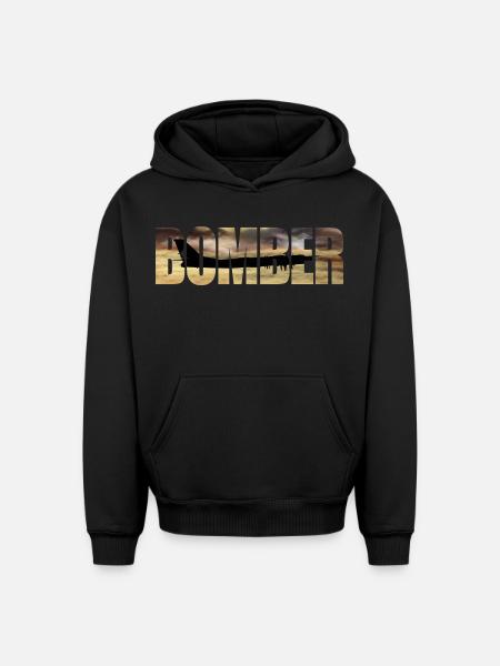 Bomber Tu-95 - Oversized Heavyweight Unisex Hoodie - black