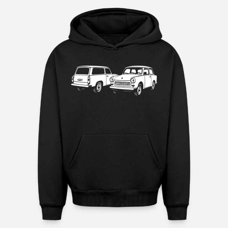 Icônes à deux temps - Sweat à capuche unisexe oversize épais SPREAD - noir