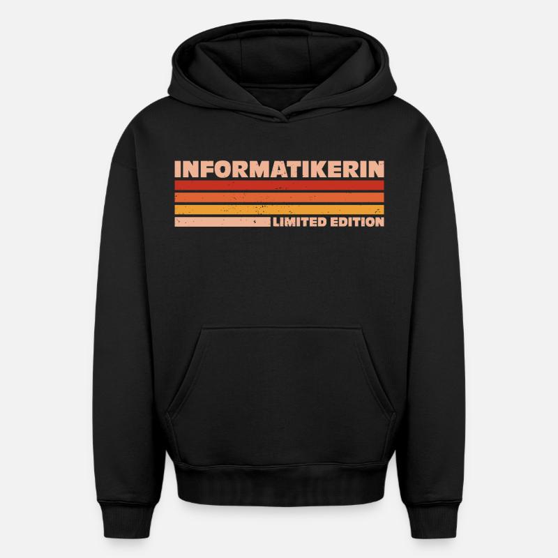 Informaticien Informaticien Programmeur - Sweat à capuche unisexe oversize épais SPREAD - noir