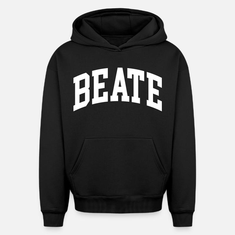 Beate - Sweat à capuche unisexe oversize épais SPREAD - noir