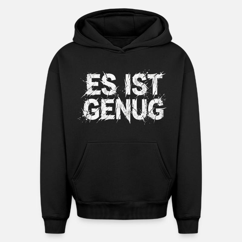 Ça suffit avec le sarcasme - Sweat à capuche unisexe oversize épais SPREAD - noir