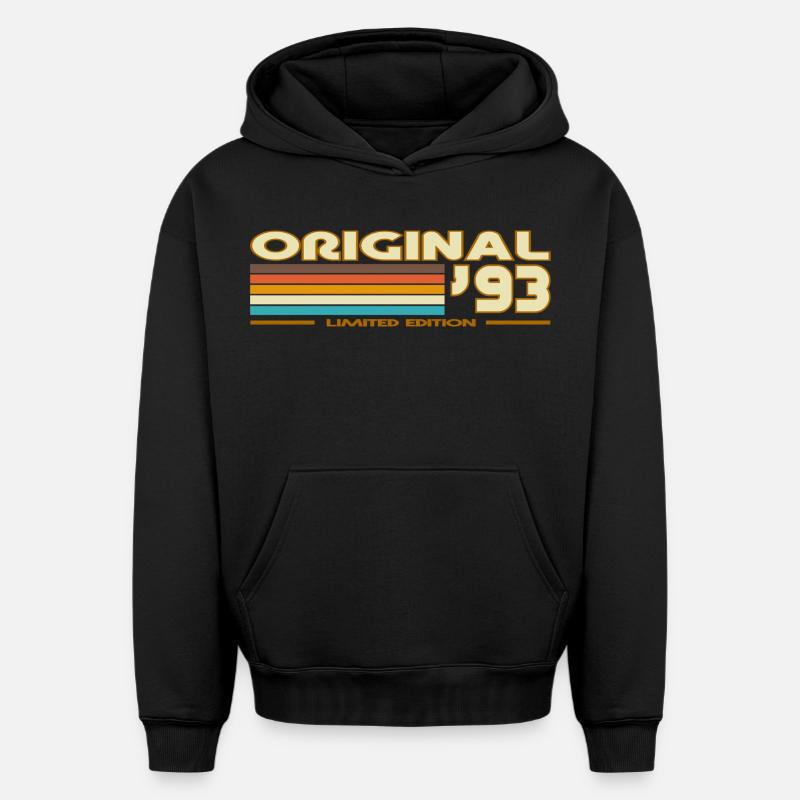 1993 - Sweat à capuche unisexe oversize épais SPREAD - noir