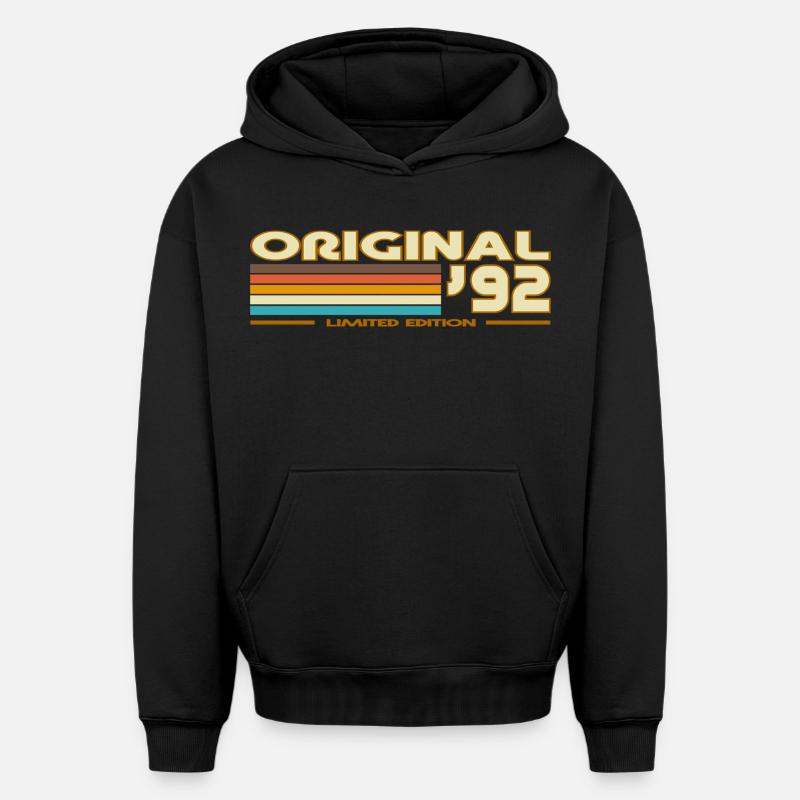 1992 - Sweat à capuche unisexe oversize épais SPREAD - noir