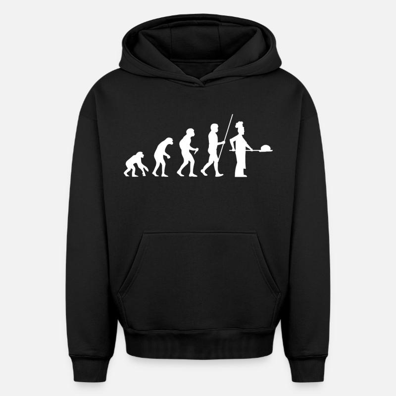 Baker Evolution - Oversized Heavyweight Unisex Hoodie - black