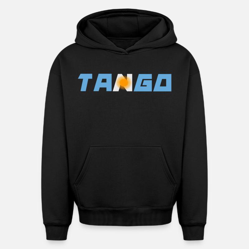 Tango - Sweat à capuche unisexe oversize épais SPREAD - noir
