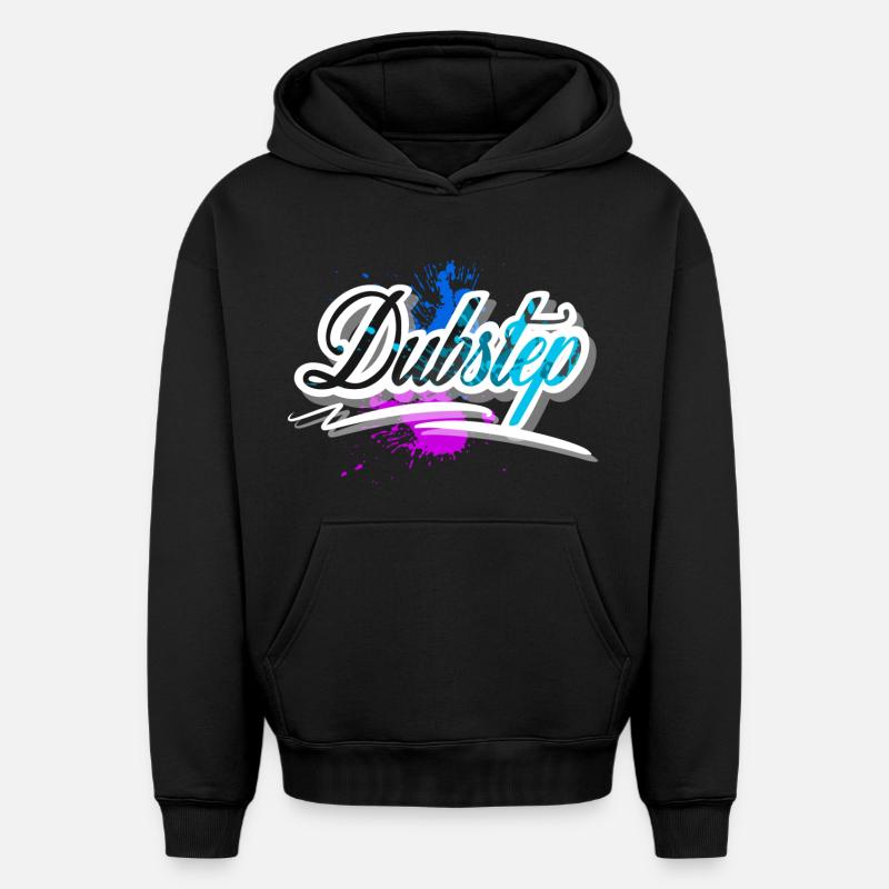 Dubstep - Oversized Heavyweight Unisex Hoodie - Schwarz