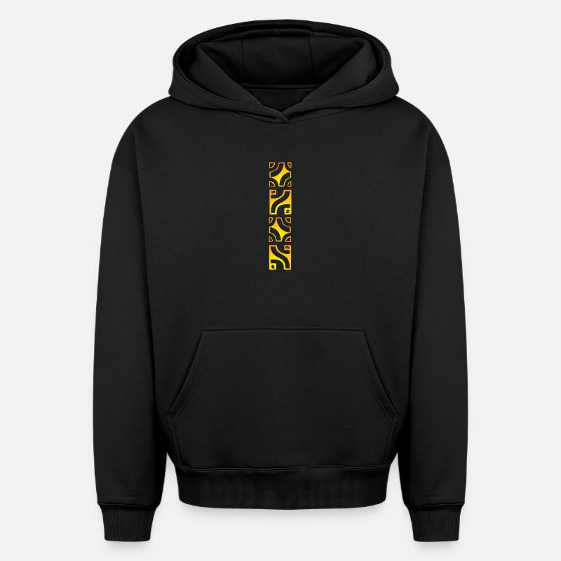 TEMANAVA - Sweat à capuche unisexe oversize épais SPREAD - noir