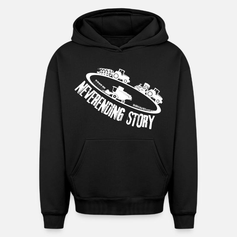 L’agriculture sans fin - Sweat à capuche unisexe oversize épais SPREAD - noir