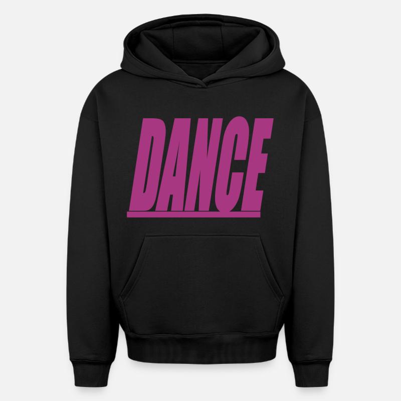 Danse - Sweat à capuche unisexe oversize épais SPREAD - noir