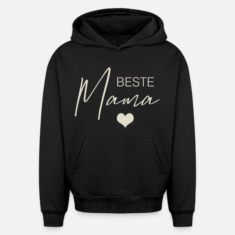 Meilleure maman - Sweat à capuche unisexe oversize épais SPREAD - noir
