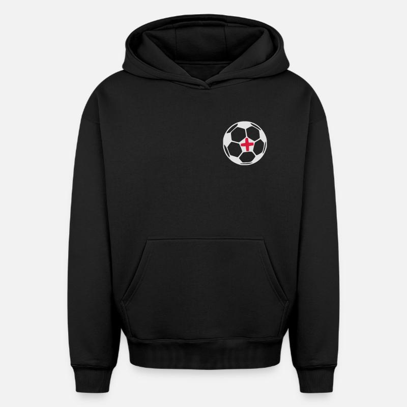 (Simplement) BALL (avec StGeorgeCross) - Sweat à capuche unisexe oversize épais SPREAD - noir