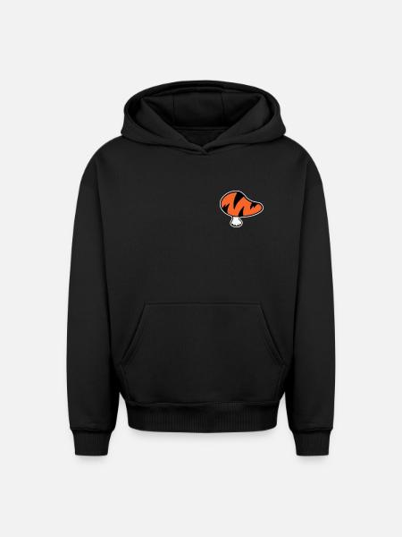 Tigerpilz Logo STICK-Variante - Oversized Heavyweight Unisex Hoodie - Schwarz