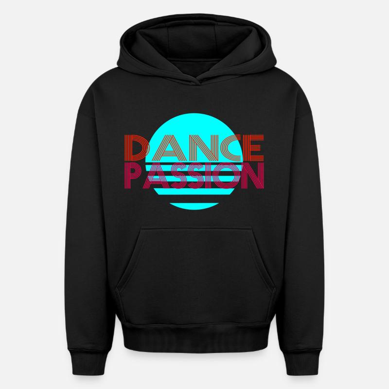 Dance - Sweat à capuche unisexe oversize épais SPREAD - noir