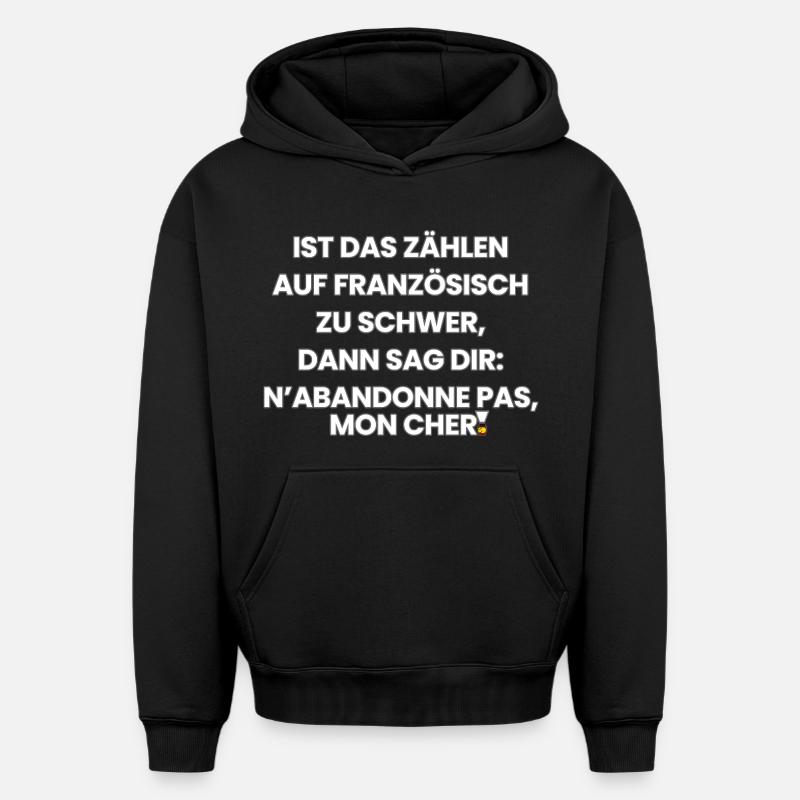Germano-Français-Rime 1 (Ver. A) - Sweat à capuche unisexe oversize épais SPREAD - noir