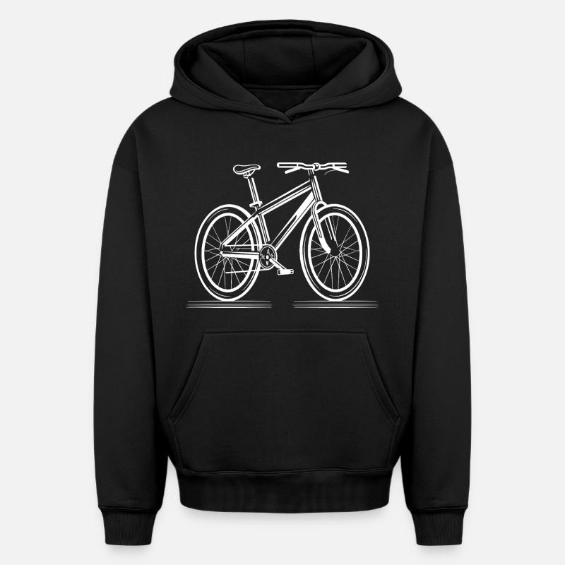 Graphique de vélo - Sweat à capuche unisexe oversize épais SPREAD - noir
