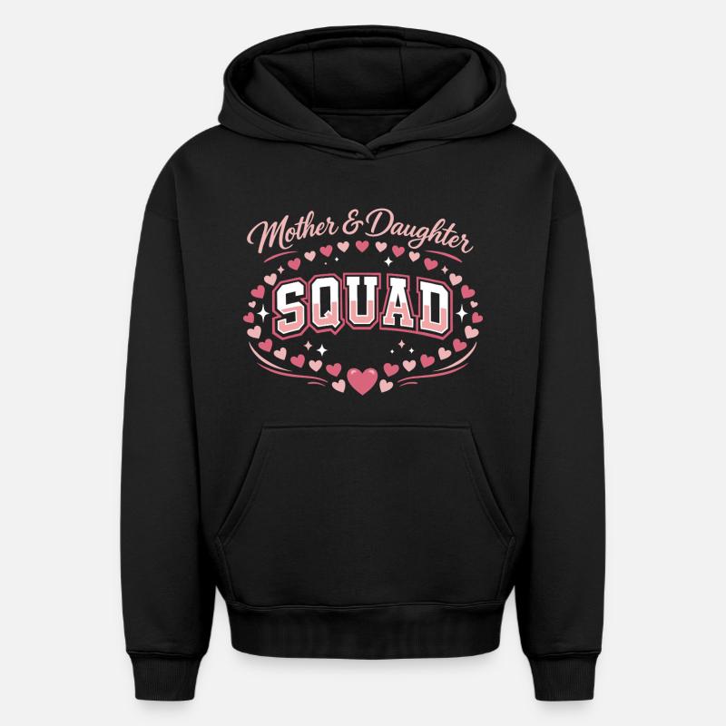 Mutter-Tochter-Trupp | Pink Komplizen Geschenk - Oversized Heavyweight Unisex Hoodie - Schwarz