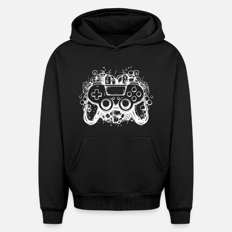 Spiel Controller - Oversized Heavyweight Unisex Hoodie - Schwarz