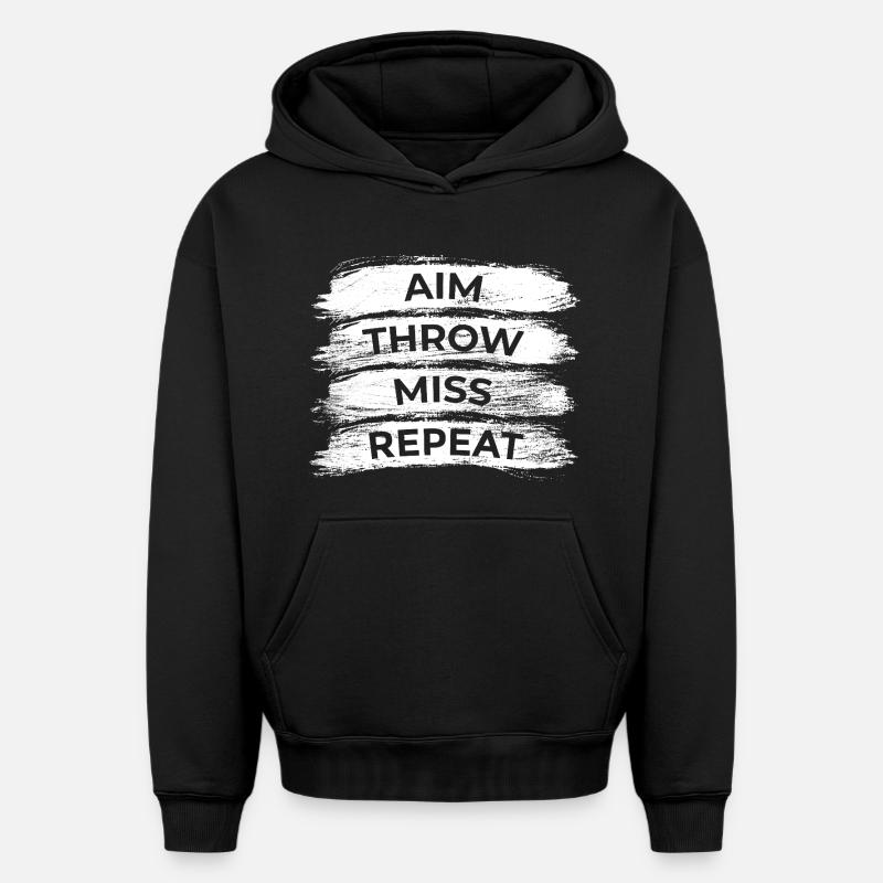 Techniques de fléchettes - Sweat à capuche unisexe oversize épais SPREAD - noir