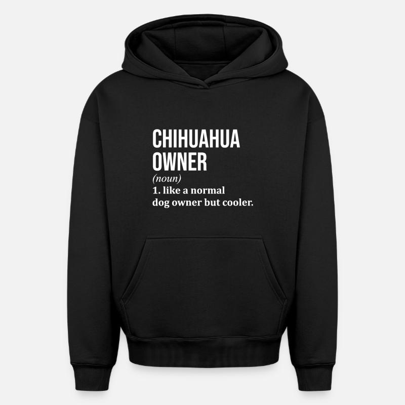 Chihuahua - Sweat à capuche unisexe oversize épais SPREAD - noir