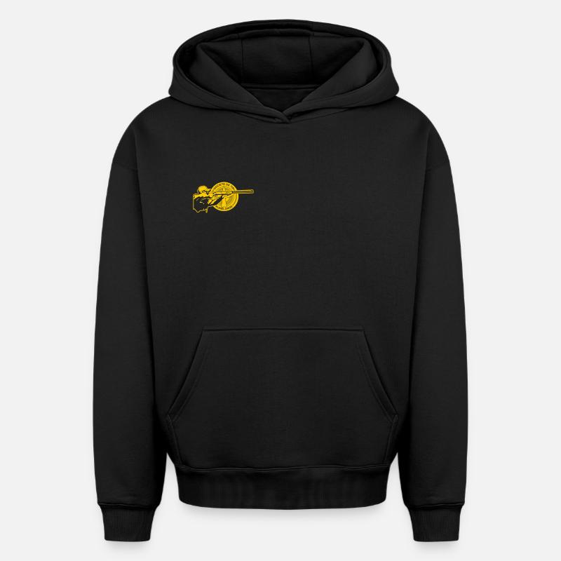 LOGO STR - Sweat à capuche unisexe oversize épais SPREAD - noir