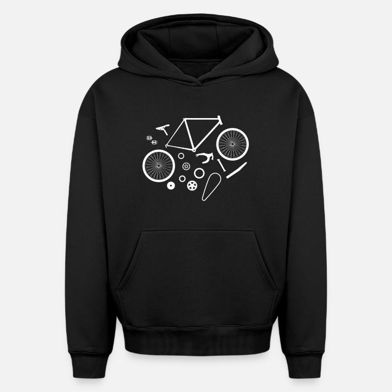 Pièces de vélo - Sweat à capuche unisexe oversize épais SPREAD - noir